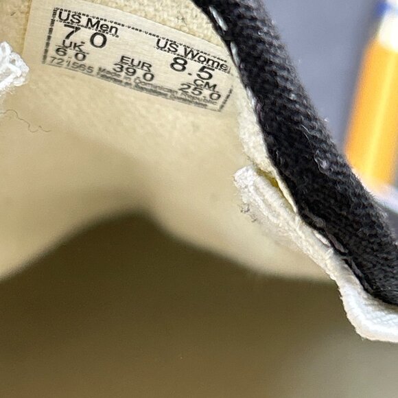 Vans Slip-On Black Canvas Shoes Mens 7 Womens 8.5 Casual Skate Style - Picture 6 of 7